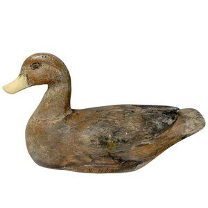 Rustic Large Duck Decoy Farmhouse Decor Wood Look Cabin Lodge Accent